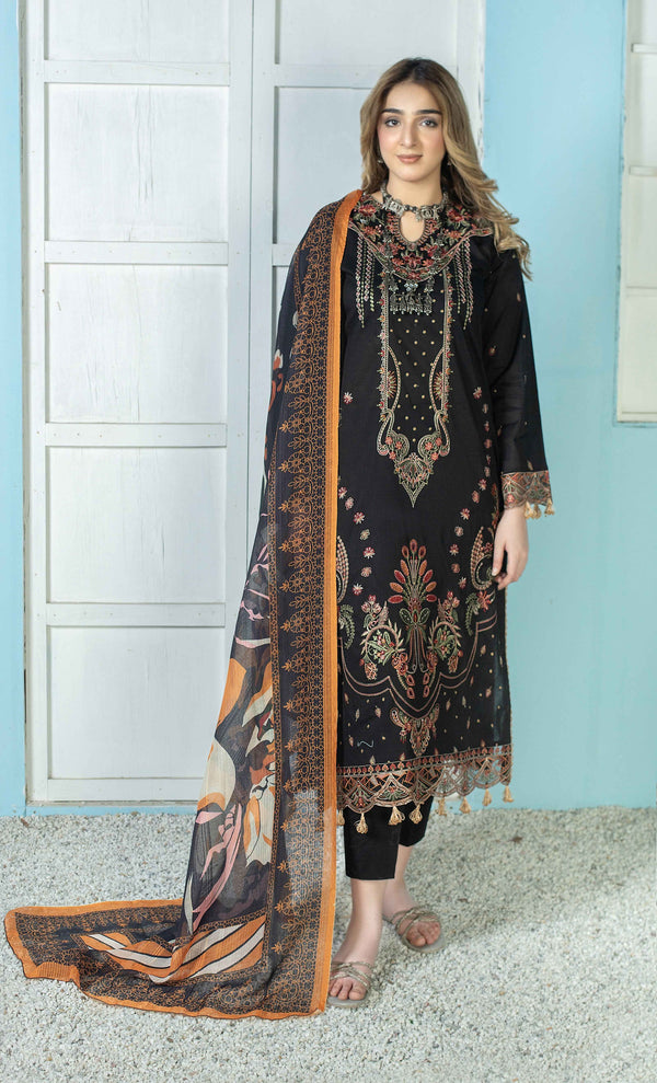 3 Piece - Luxury Embroidered Lawn Suit - AN001 - Anyesha clothes