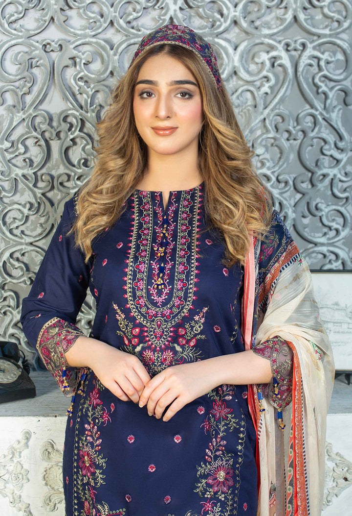3 Piece - Luxury Embroidered Lawn Suit - AN002 - Anyesha clothes