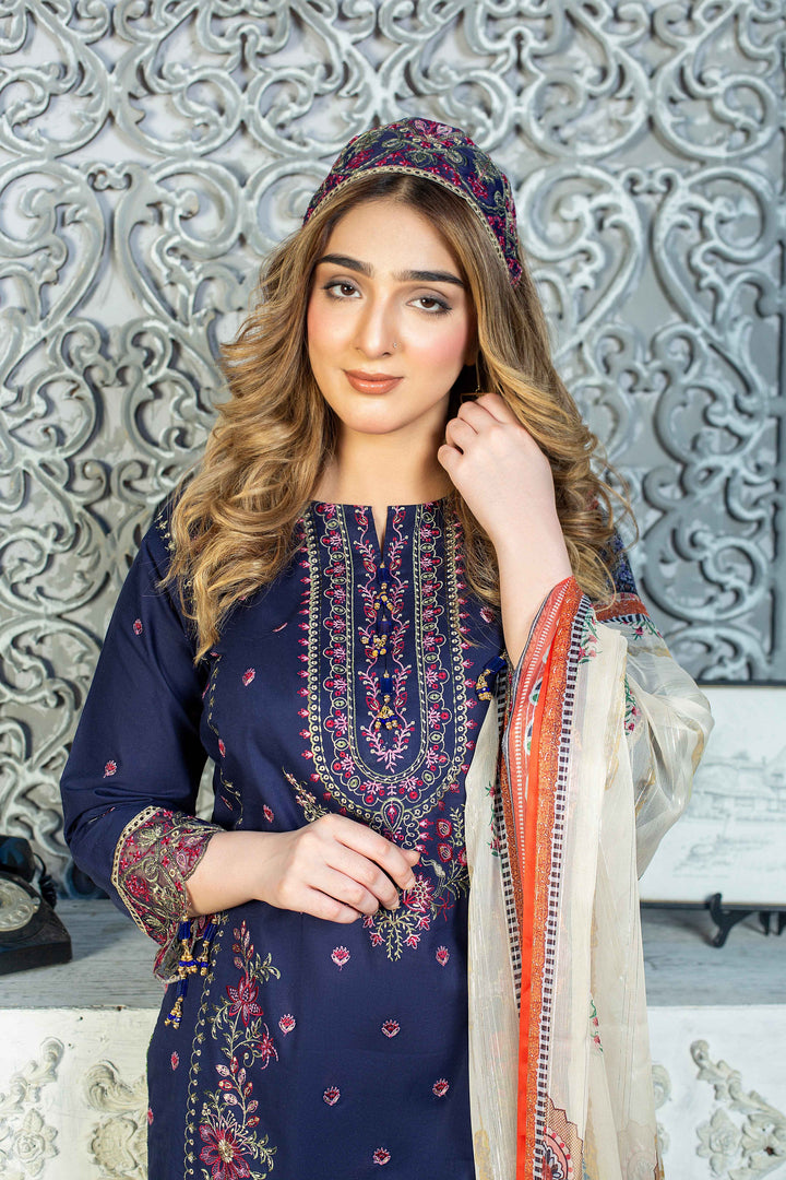 3 Piece - Luxury Embroidered Lawn Suit - AN002 - Anyesha clothes