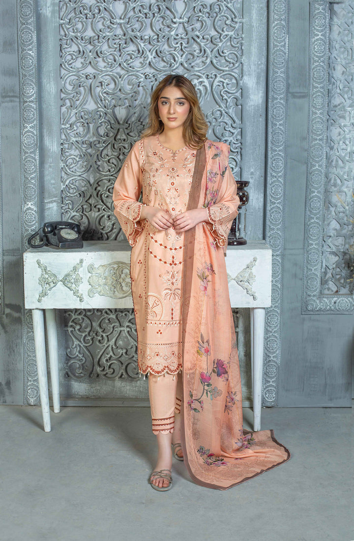 3 Piece - Luxury Embroidered Lawn Suit - AN003 - Anyesha clothes