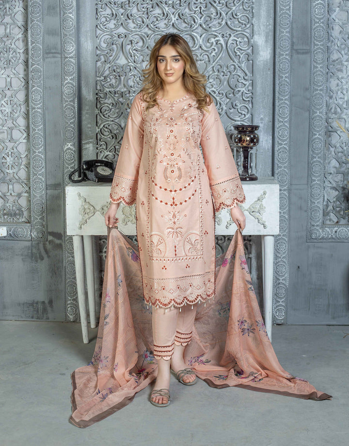 3 Piece - Luxury Embroidered Lawn Suit - AN003 - Anyesha clothes