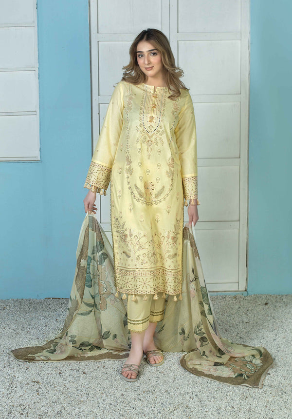 3 Piece - Luxury Embroidered Lawn Suit - AN004 - Anyesha clothes