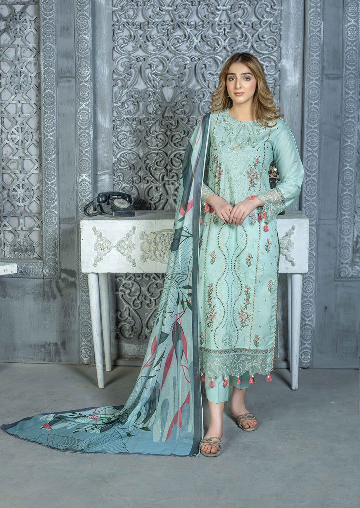 3 Piece - Luxury Embroidered Lawn Suit - AN005 - Anyesha clothes