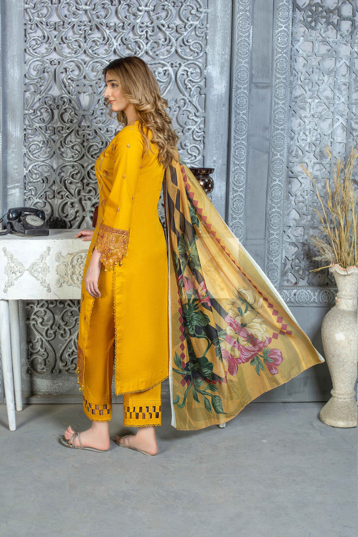 3 Piece - Luxury Embroidered Lawn Suit - AN006 - Anyesha clothes
