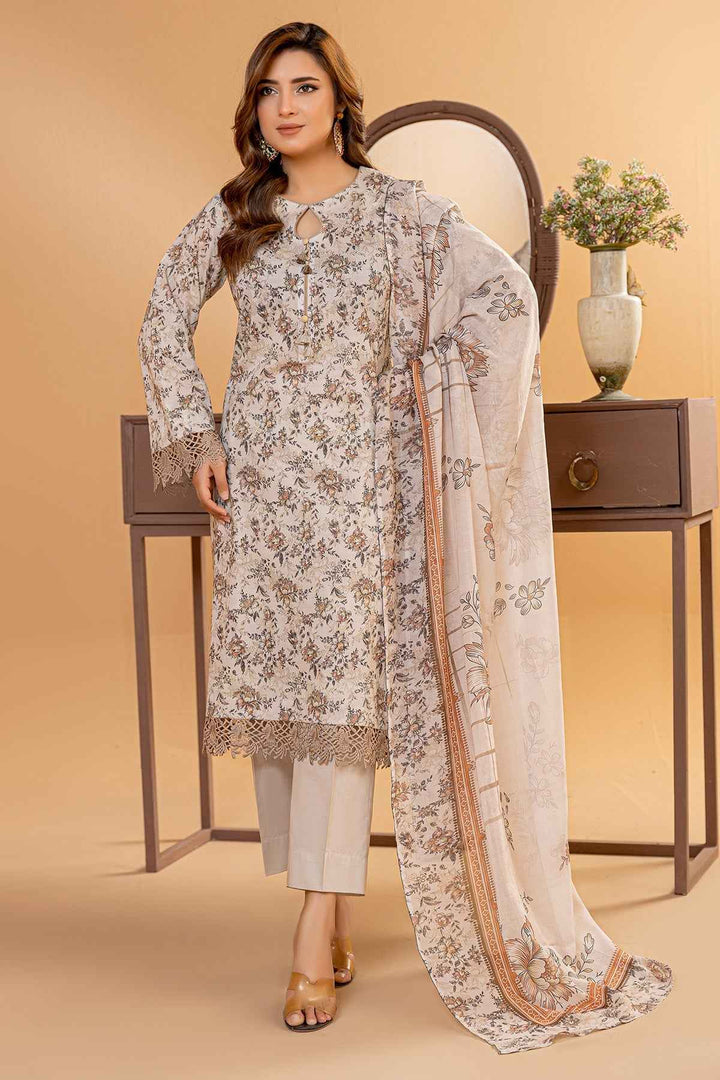 Digital Printed Lawn With Malmal Dupatta BK - 34 - Anyesha clothes