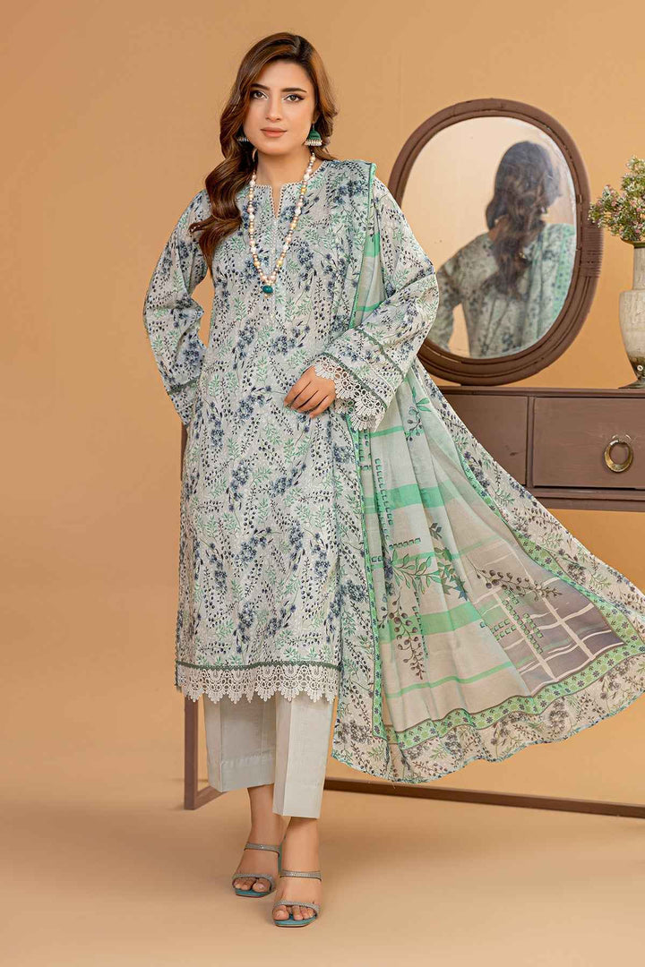 Digital Printed Lawn With Malmal Dupatta BK - 35 - Anyesha clothes