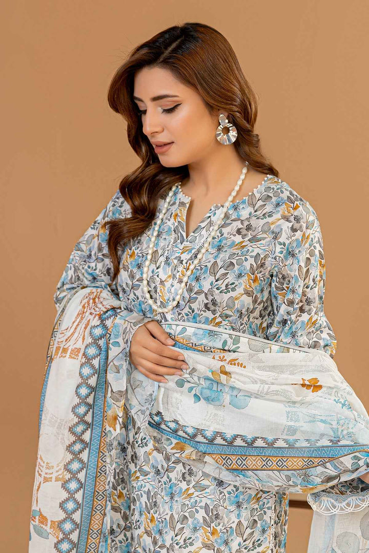 Digital Printed Lawn With Malmal Dupatta BK - 37 - Anyesha clothes