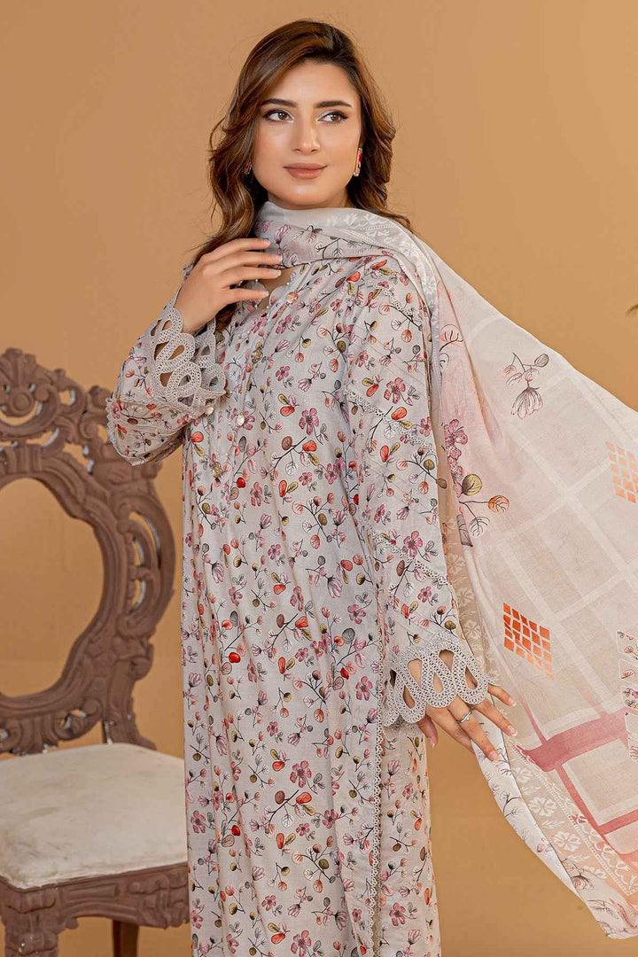 Digital Printed Lawn With Malmal Dupatta BK - 40 - Anyesha clothes