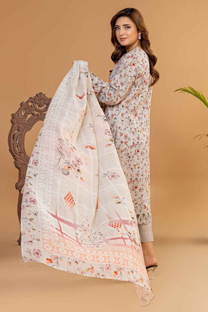 Digital Printed Lawn With Malmal Dupatta BK - 40 - Anyesha clothes