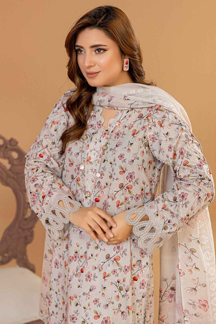 Digital Printed Lawn With Malmal Dupatta BK - 40 - Anyesha clothes