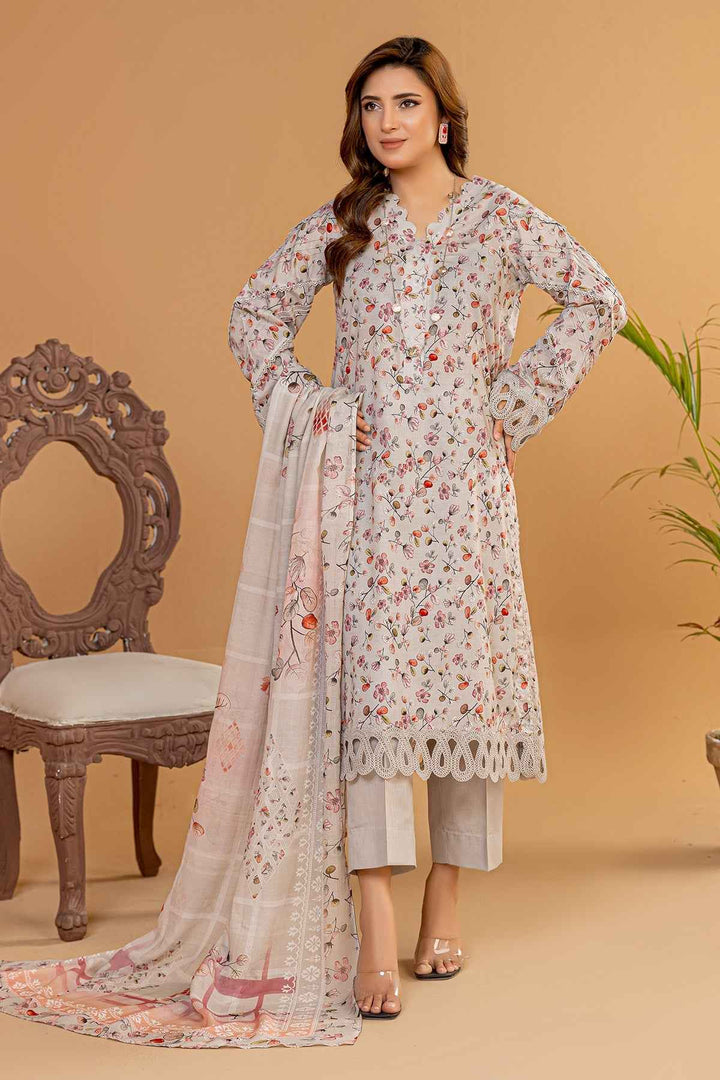 Digital Printed Lawn With Malmal Dupatta BK - 40 - Anyesha clothes